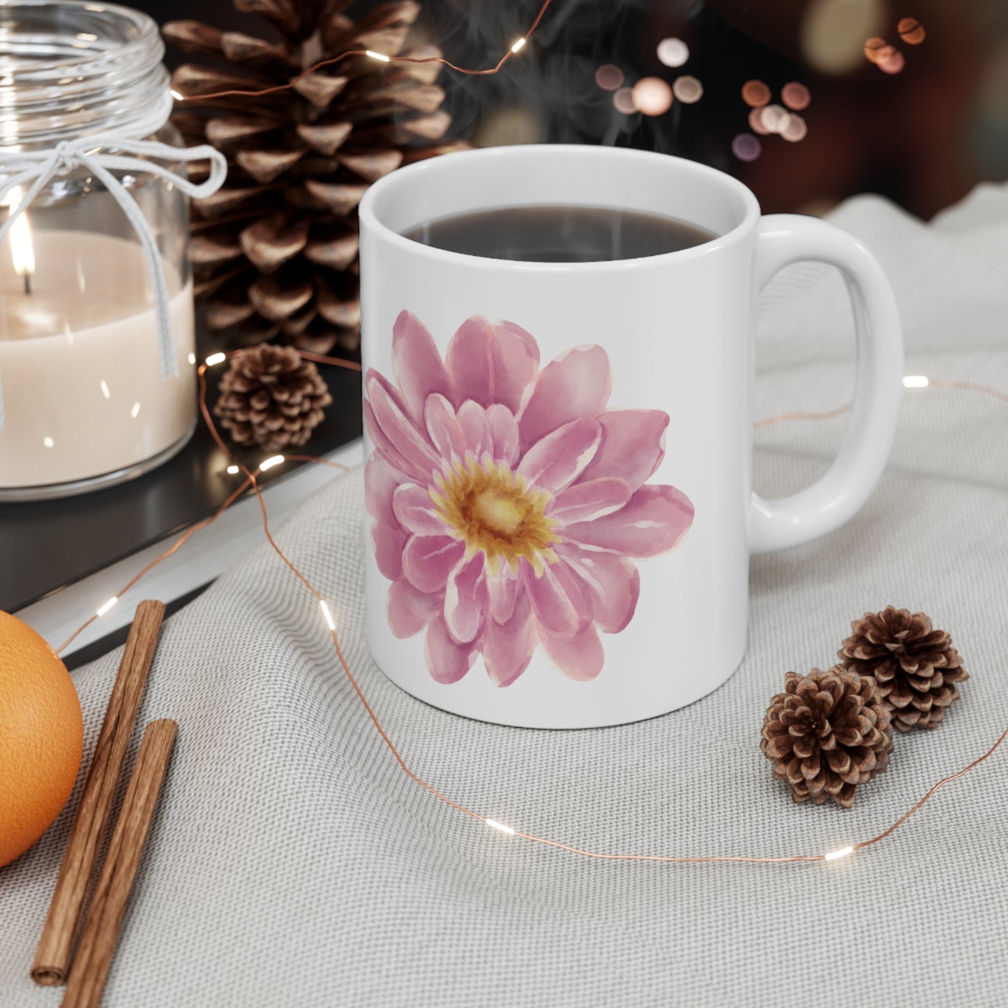Personalized Floral Letter Coffee Mug, Custom Initial Cup, Gift for Her, Mother's Day, Birthday, Coffee Lover's Cup