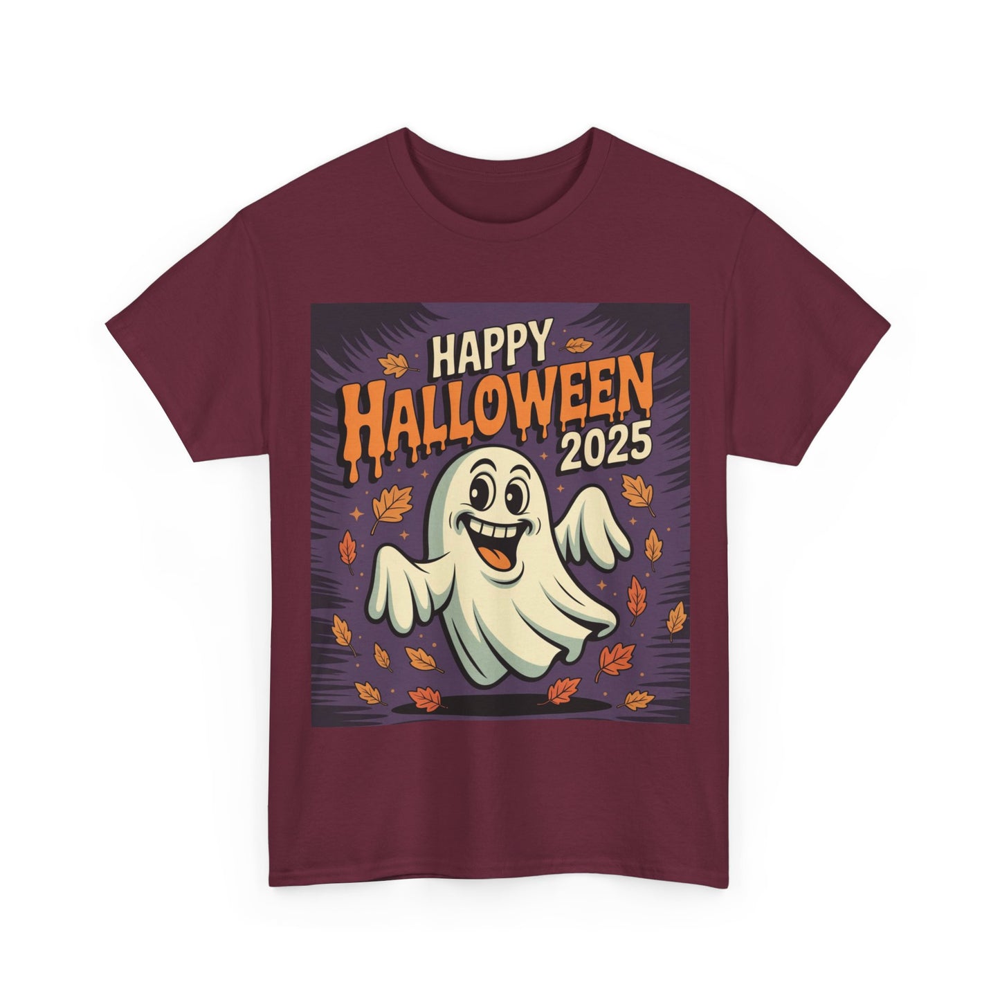Halloween Ghost Unisex Cotton Tee, Spooky Shirt, Fall Fashion, Party Apparel, Halloween 2025, Pumpkin Costume Top