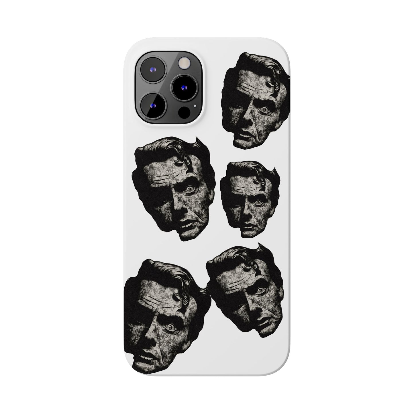 Artistic Slim Phone Cases with Unique Face Design, Trendy Accessories, Gift for Art Lovers, Stylish Phone Covers, Modern Tech [...]
