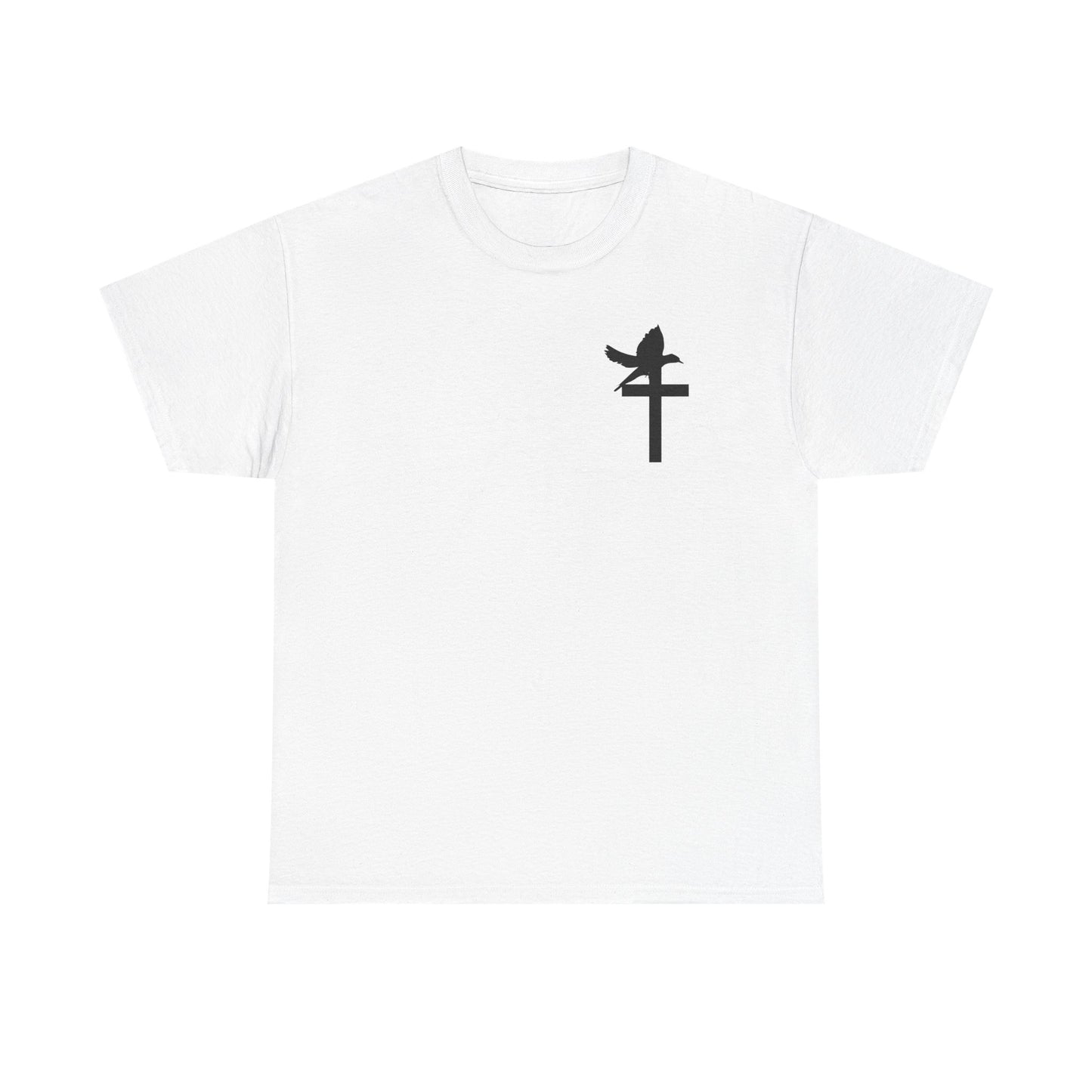 Faith-Inspired Unisex Heavy Cotton Tee | Inspirational Christian Shirt, Religious Gift, Bible Verse Tee, Cross Design, Everyday Wear
