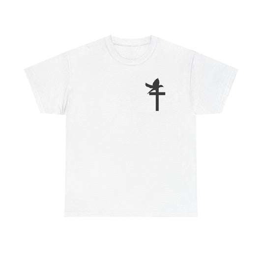 Faith-Inspired Unisex Heavy Cotton Tee | Inspirational Christian Shirt, Religious Gift, Bible Verse Tee, Cross Design, Everyday Wear