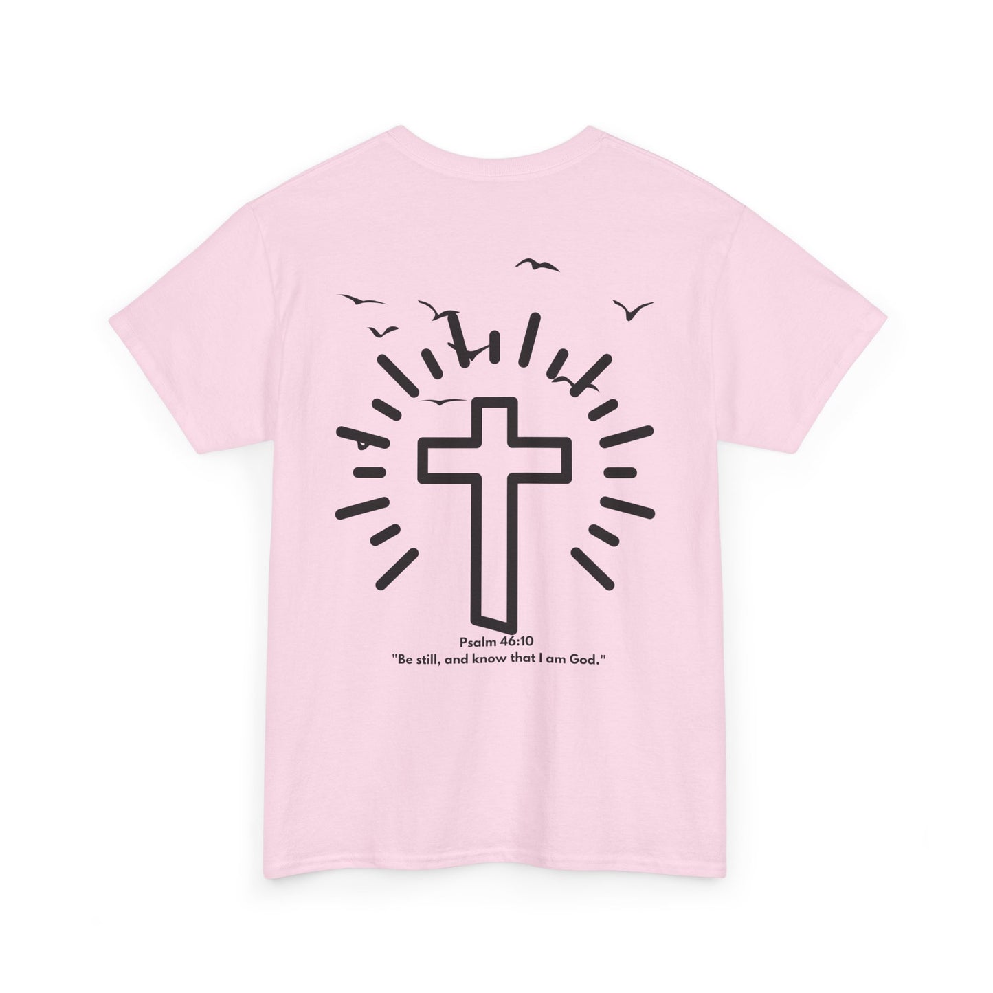 Faith-Inspired Unisex Heavy Cotton Tee | Inspirational Christian Shirt, Religious Gift, Bible Verse Tee, Cross Design, Everyday Wear