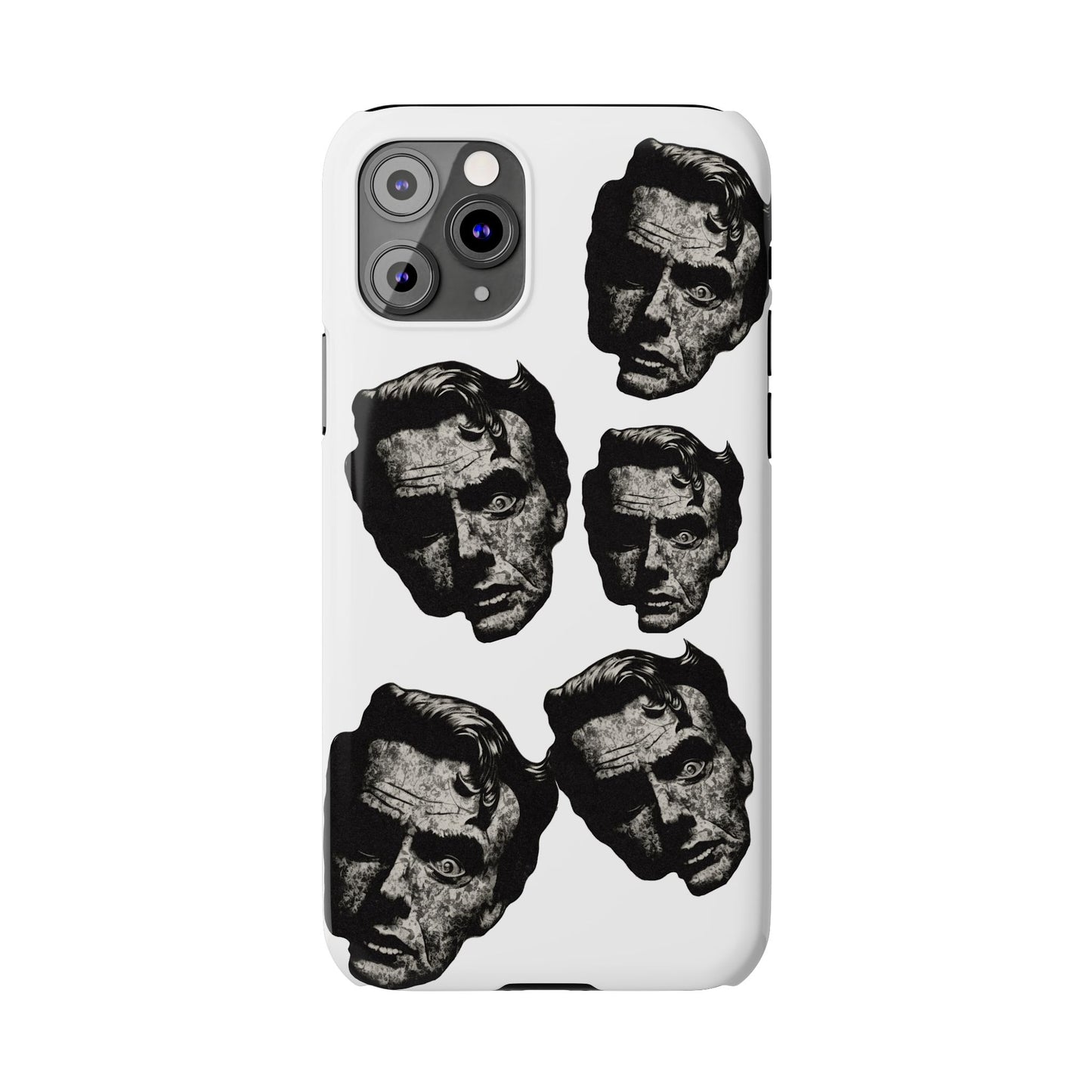 Artistic Slim Phone Cases with Unique Face Design, Trendy Accessories, Gift for Art Lovers, Stylish Phone Covers, Modern Tech [...]