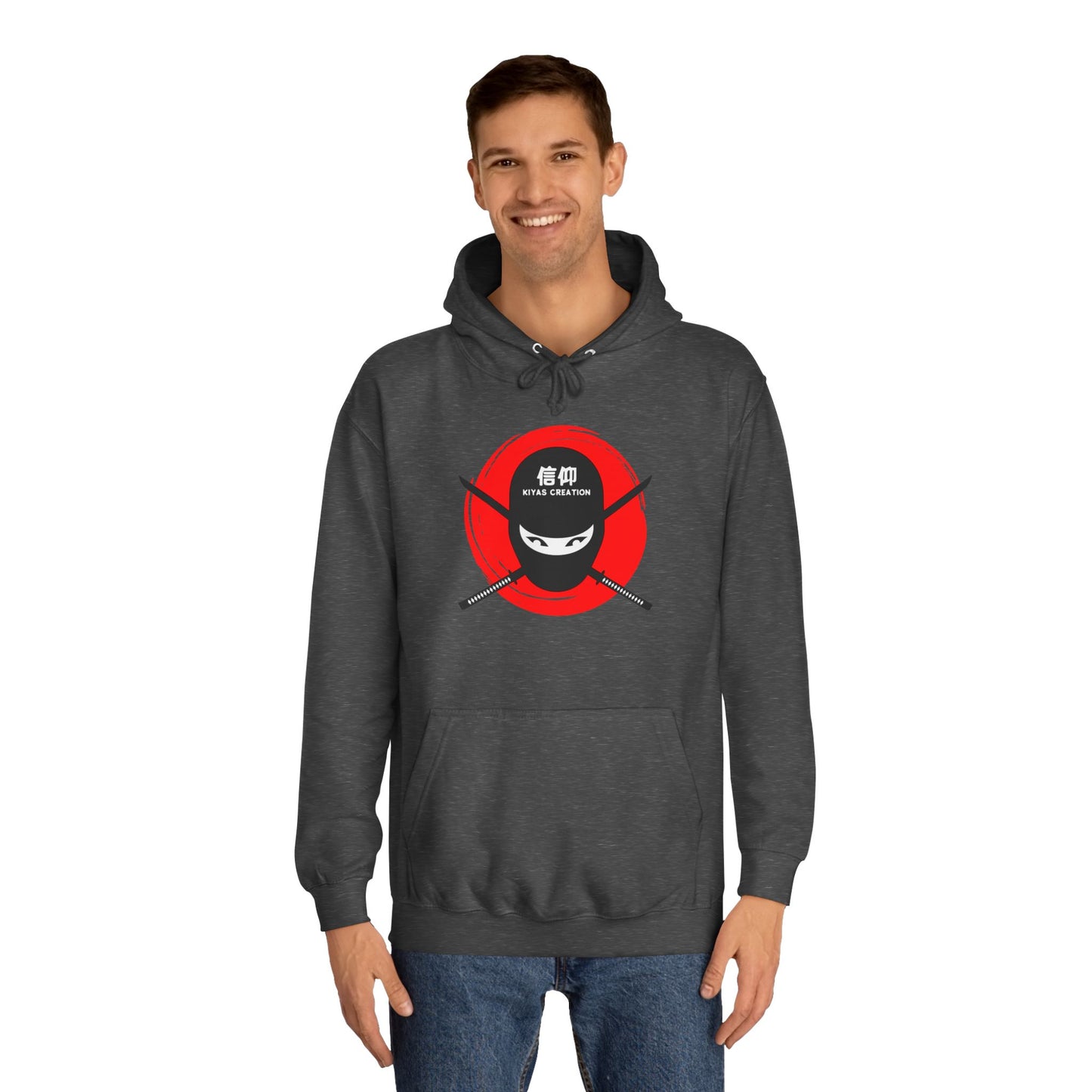 Ninja Spirit Unisex College Hoodie | Stylish Casual Wear, Gift for Students, Cozy Hoodie, College Fashion, Unique Graphic Sweatshirt