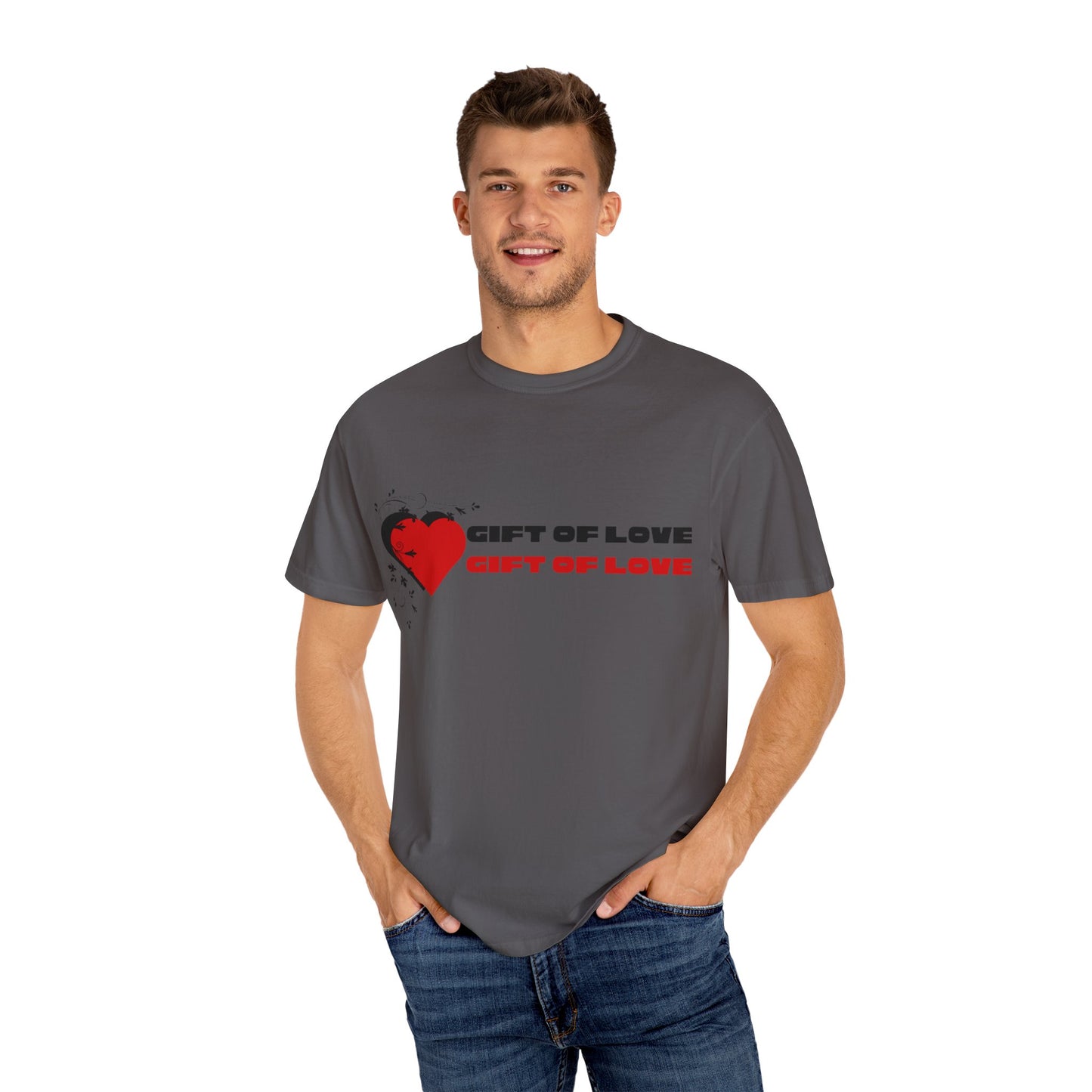 Unisex Gift of Love T-Shirt, Casual Love Tee, Heart Graphic Shirt, Valentine's Day Gift, Anniversary Apparel, Heart Print Top