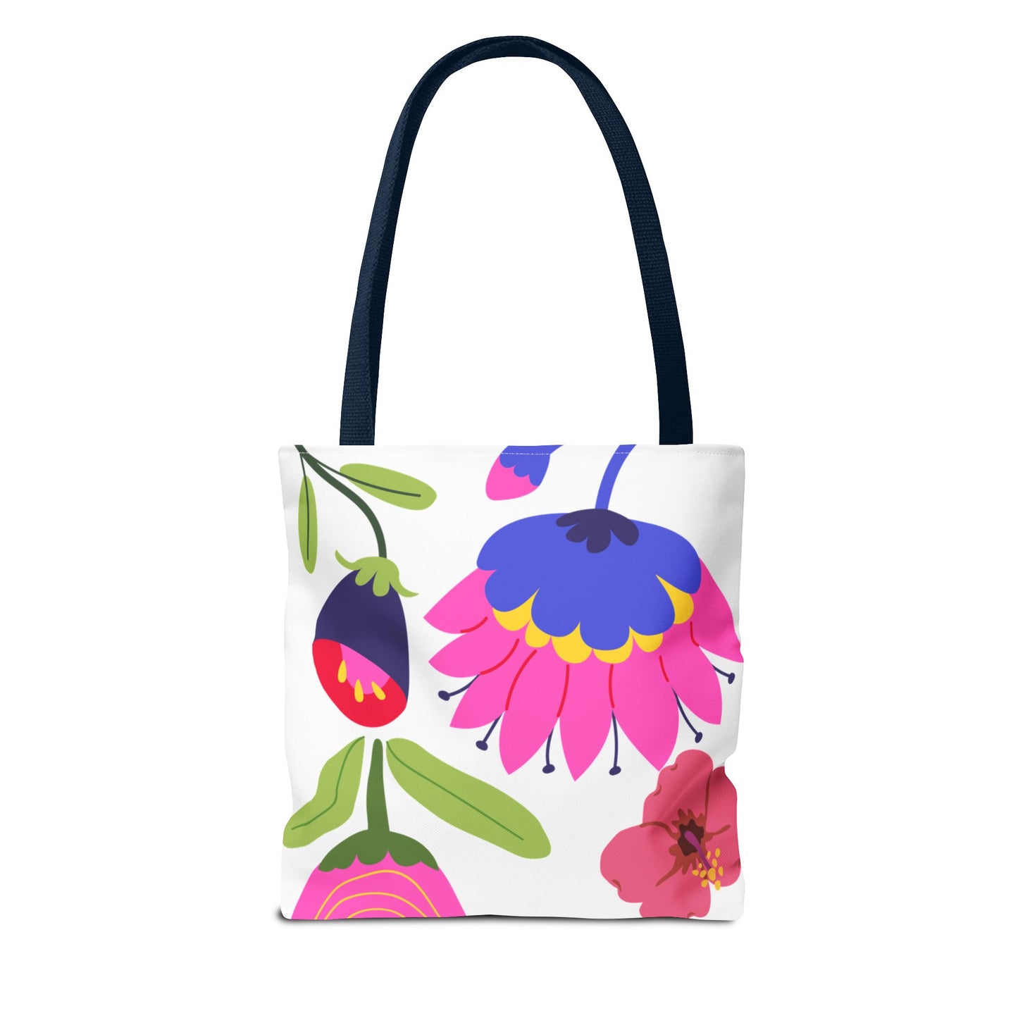 Floral Print Tote Bag, Colorful Shopping Bag, Everyday Carryall, Eco-Friendly Gift, Beach Tote, Spring Blooms