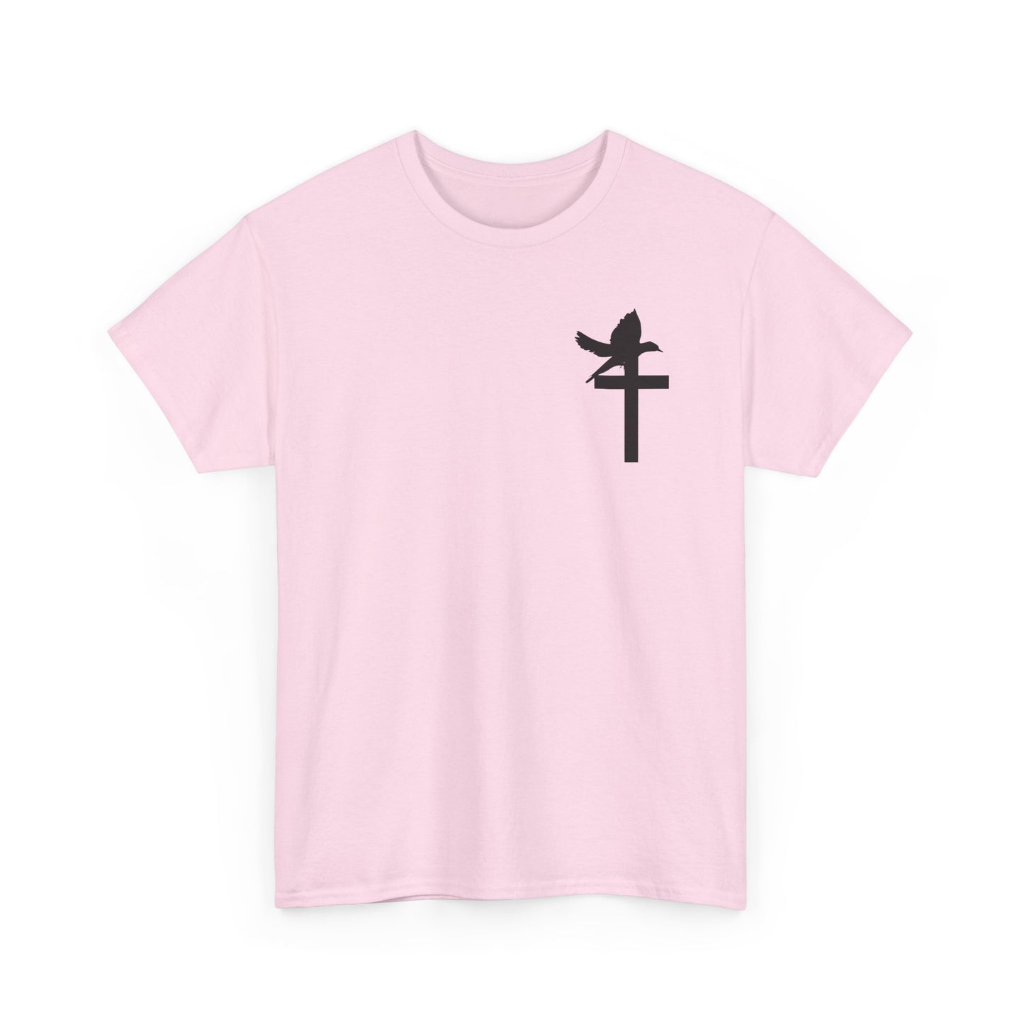 Faith-Inspired Unisex Heavy Cotton Tee | Inspirational Christian Shirt, Religious Gift, Bible Verse Tee, Cross Design, Everyday Wear