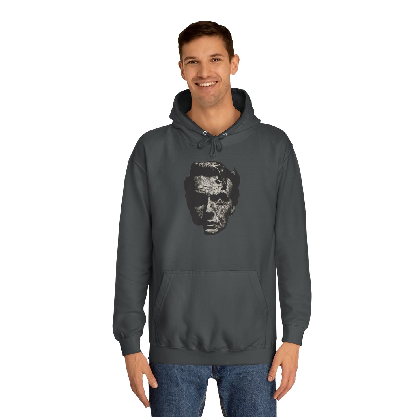 Unisex College Hoodie | Vintage Skull Design, Trendy Streetwear, Gift for Students, Cozy Outfit, Ideal for Fall