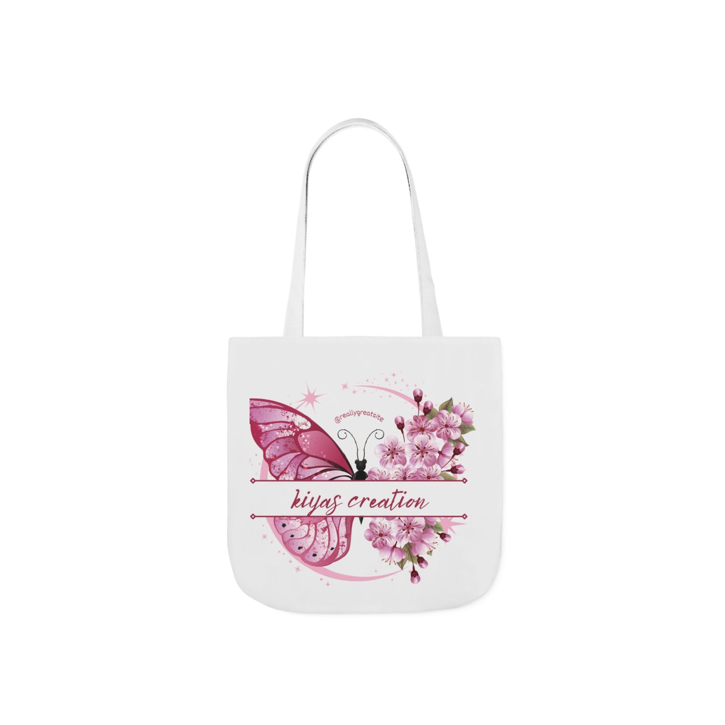 Butterfly Garden Canvas Tote Bag, Floral Tote, Eco-Friendly Shopping Bag, Spring Gift, Personalized Bag, Cute Carryall