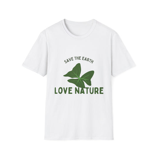Eco-Friendly Love Nature T-Shirt, Unisex Tee, Save the Earth Shirt, Nature Lover Gift, Sustainable Fashion
