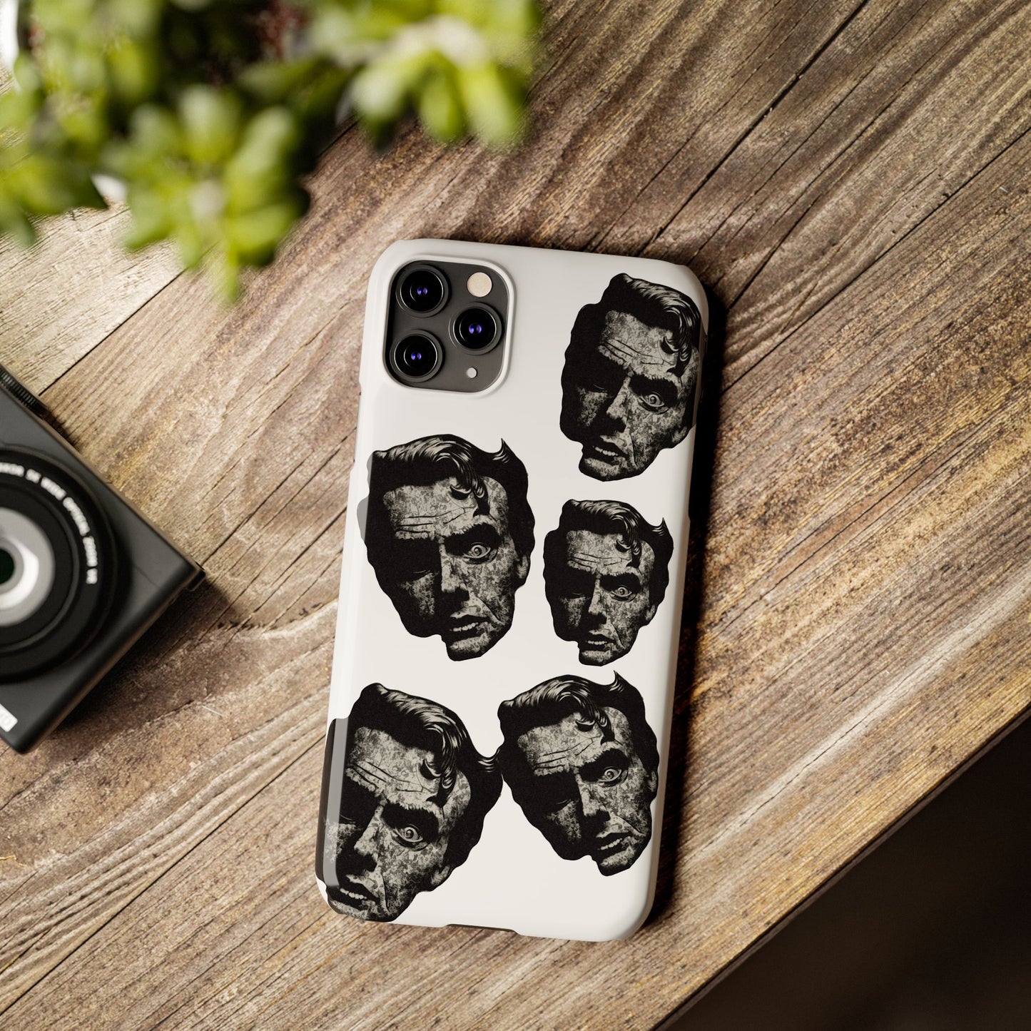 Artistic Slim Phone Cases with Unique Face Design, Trendy Accessories, Gift for Art Lovers, Stylish Phone Covers, Modern Tech [...]