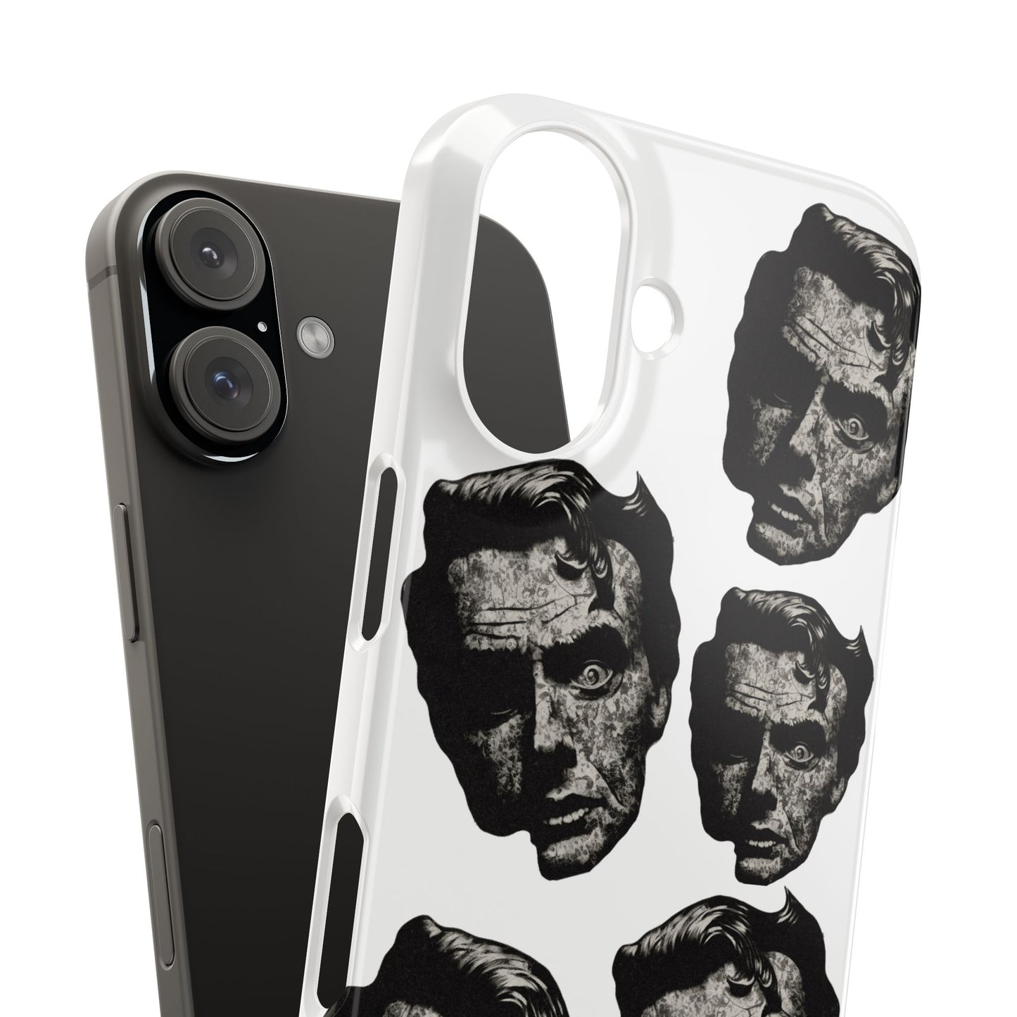 Artistic Slim Phone Cases with Unique Face Design, Trendy Accessories, Gift for Art Lovers, Stylish Phone Covers, Modern Tech [...]