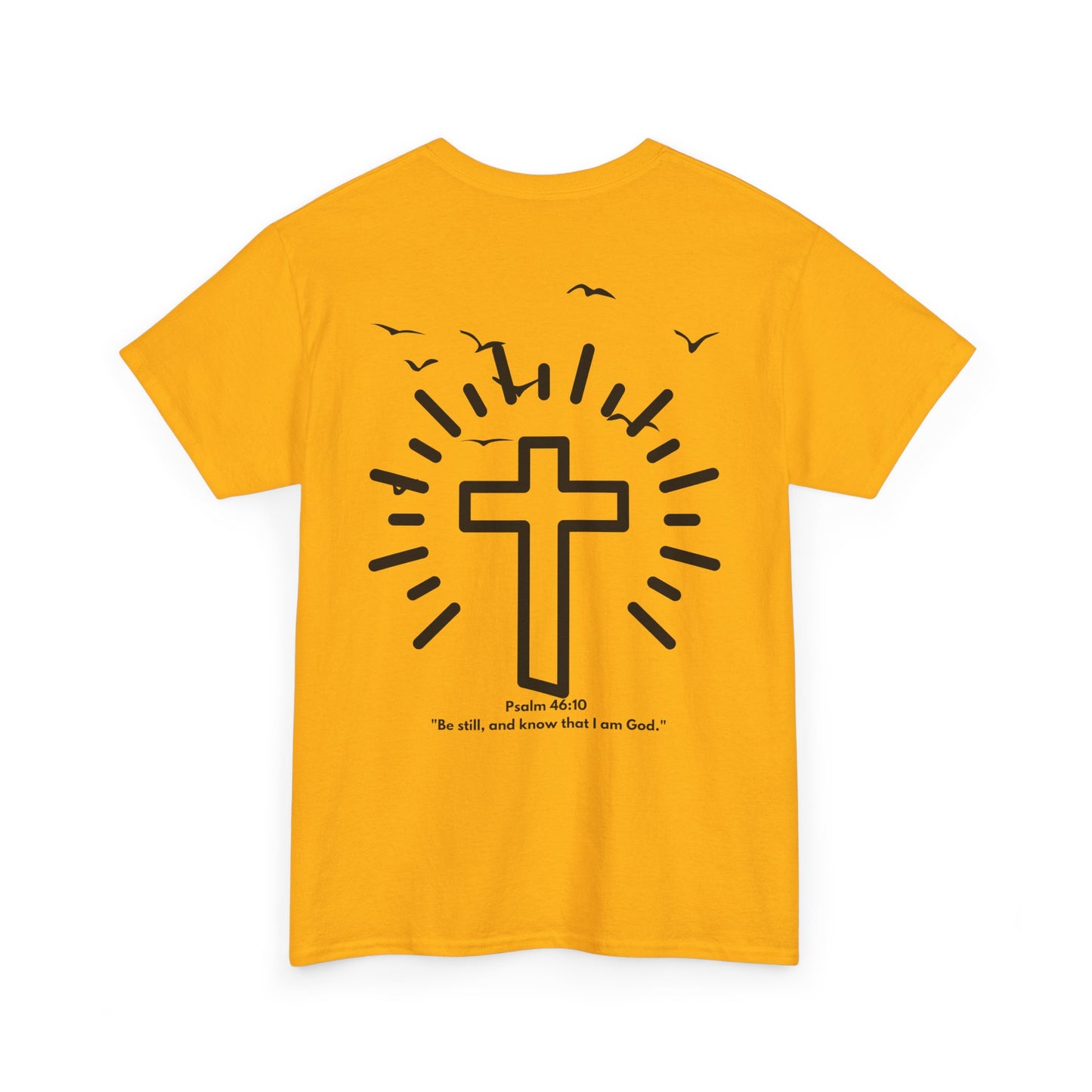 Faith-Inspired Unisex Heavy Cotton Tee | Inspirational Christian Shirt, Religious Gift, Bible Verse Tee, Cross Design, Everyday Wear