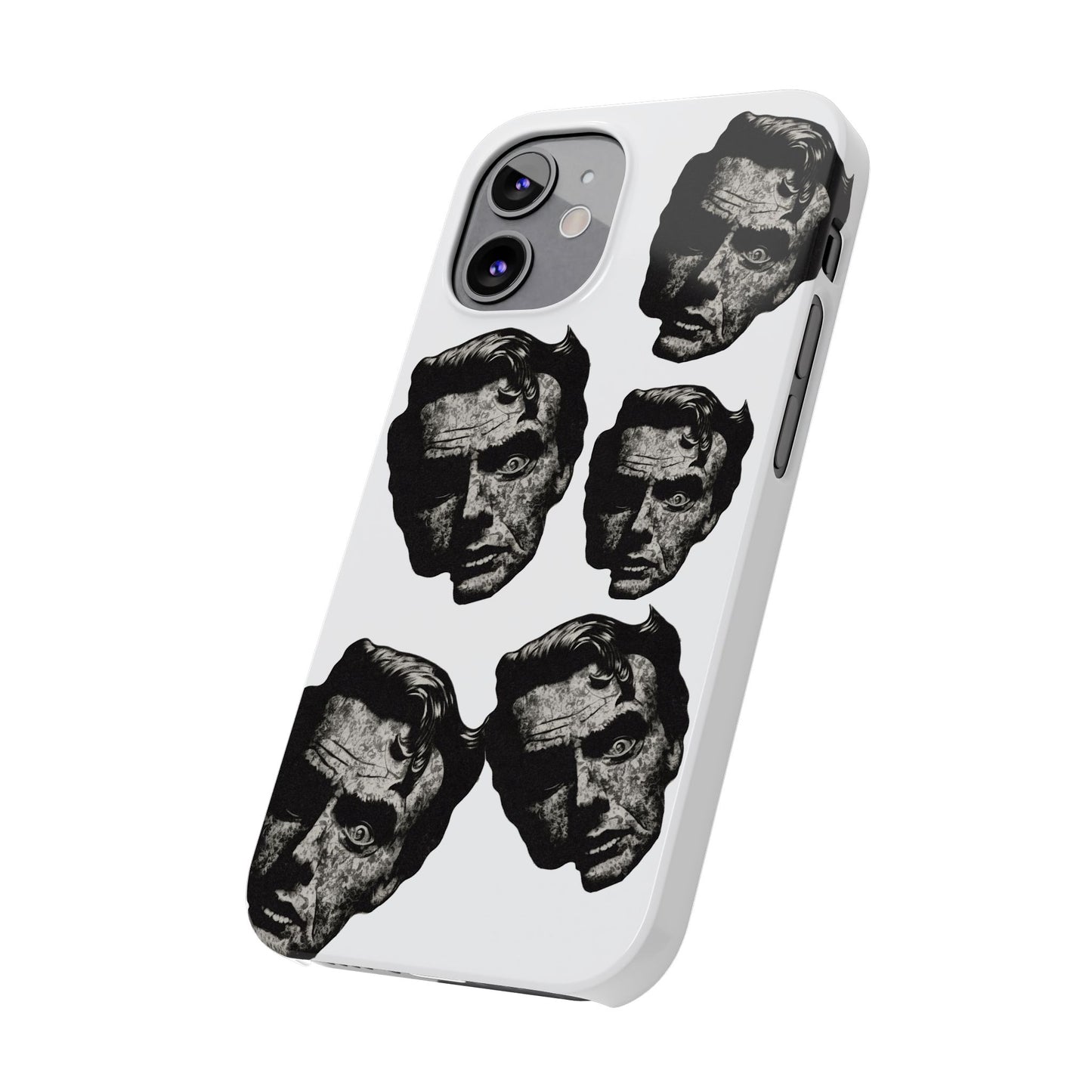 Artistic Slim Phone Cases with Unique Face Design, Trendy Accessories, Gift for Art Lovers, Stylish Phone Covers, Modern Tech [...]