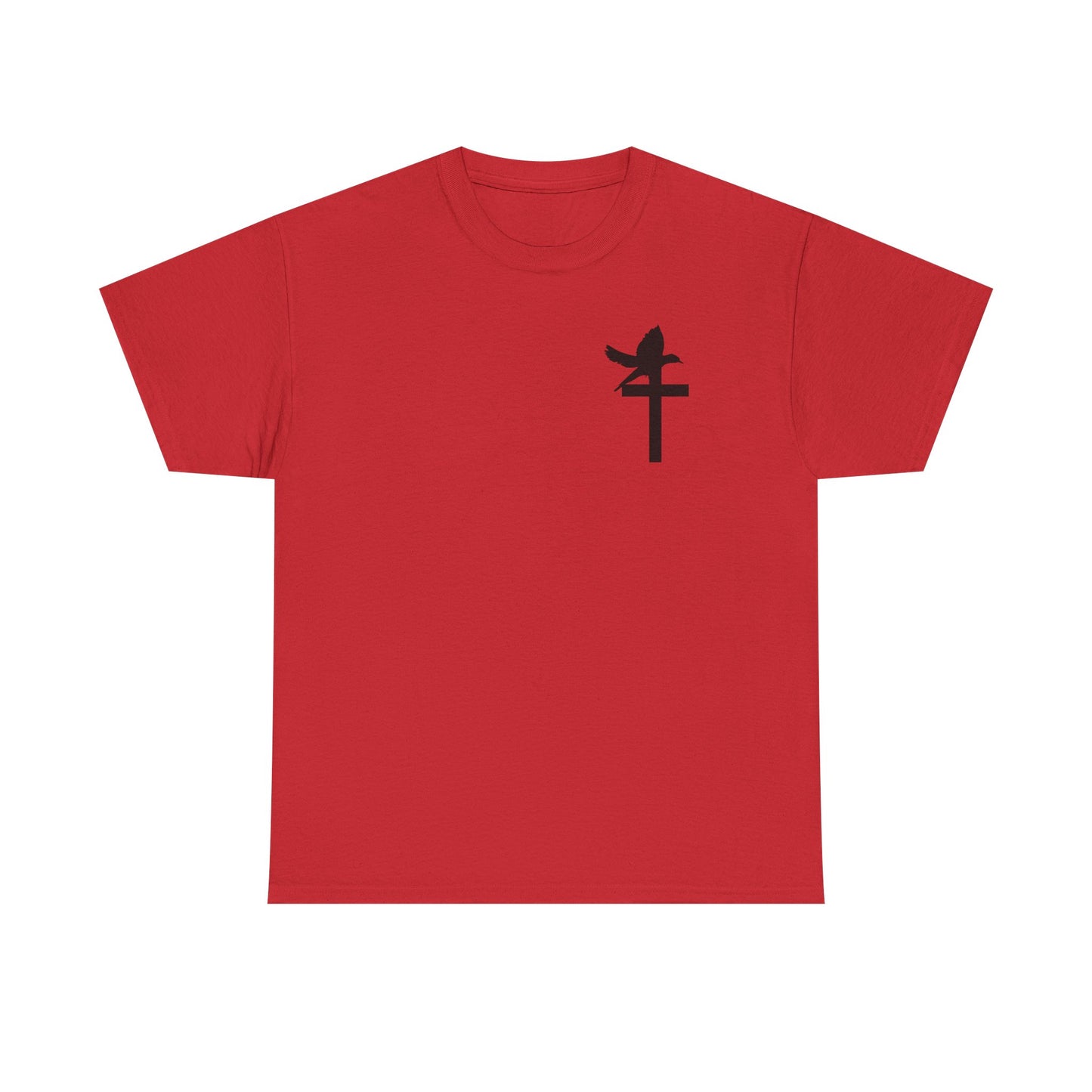 Faith-Inspired Unisex Heavy Cotton Tee | Inspirational Christian Shirt, Religious Gift, Bible Verse Tee, Cross Design, Everyday Wear