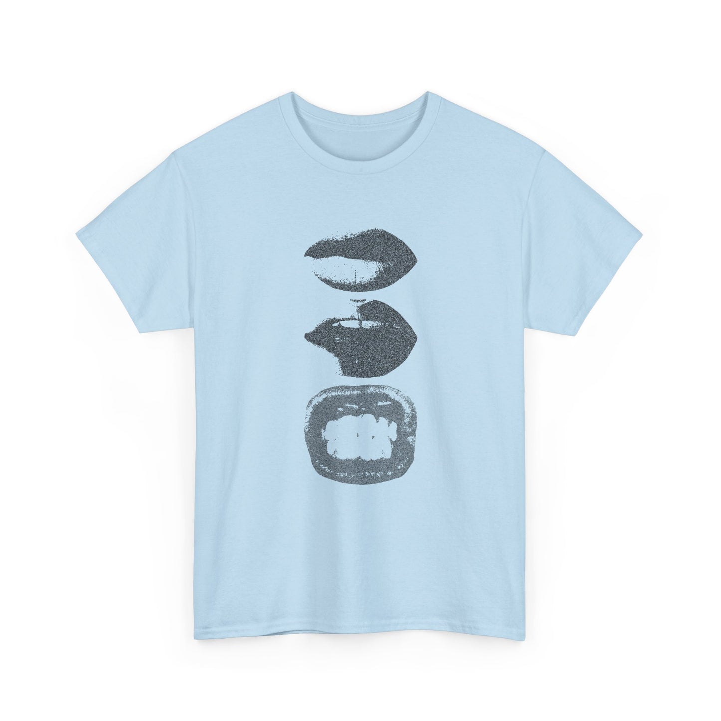 Stylish Unisex Heavy Cotton Tee with Bold Lip Design, Trendy T-Shirt, Casual Wear, Gift for Friends, Statement Shirt