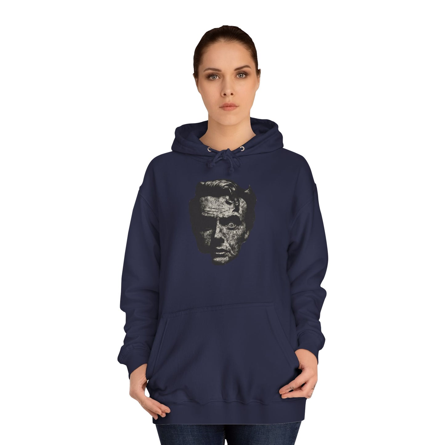 Unisex College Hoodie | Vintage Skull Design, Trendy Streetwear, Gift for Students, Cozy Outfit, Ideal for Fall