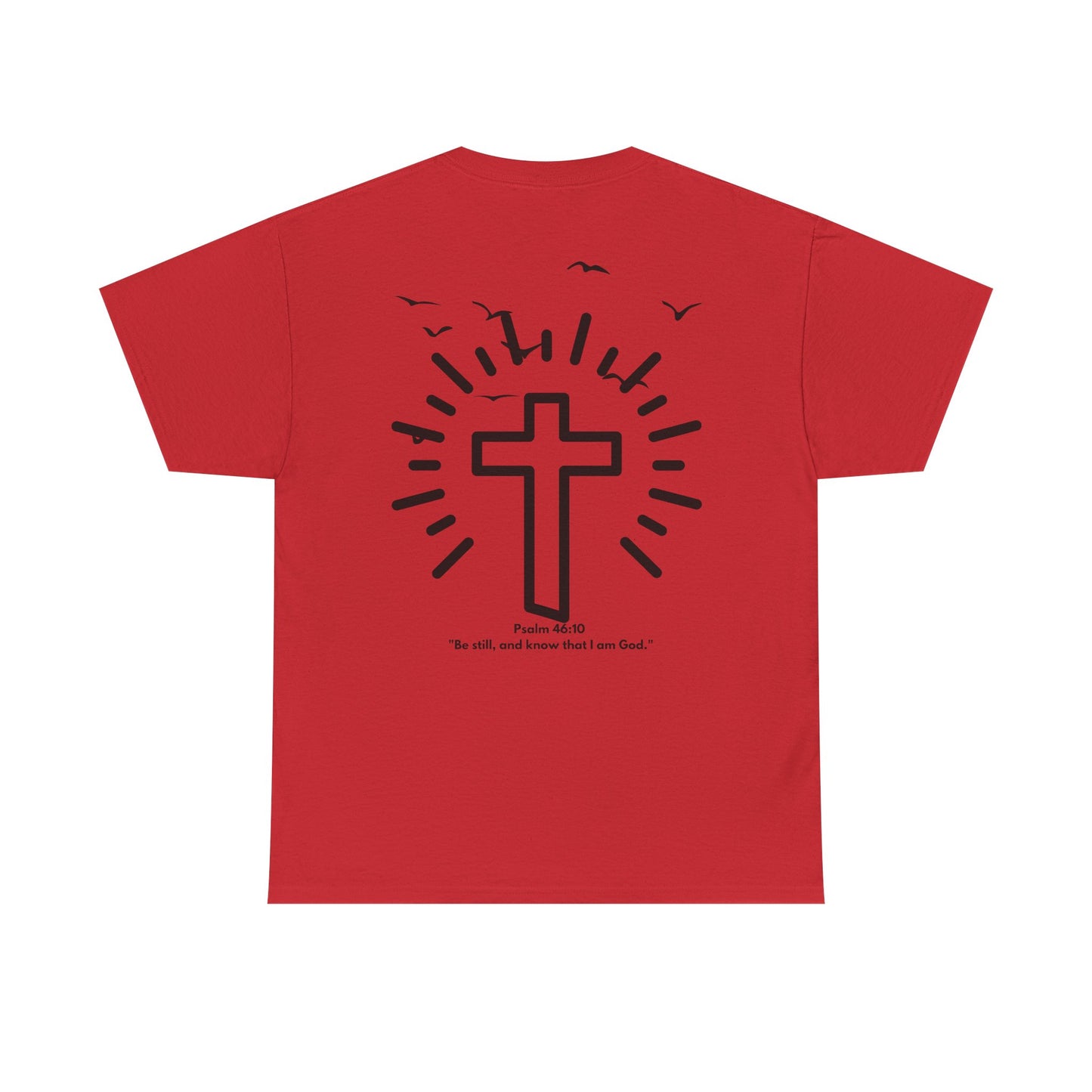Faith-Inspired Unisex Heavy Cotton Tee | Inspirational Christian Shirt, Religious Gift, Bible Verse Tee, Cross Design, Everyday Wear