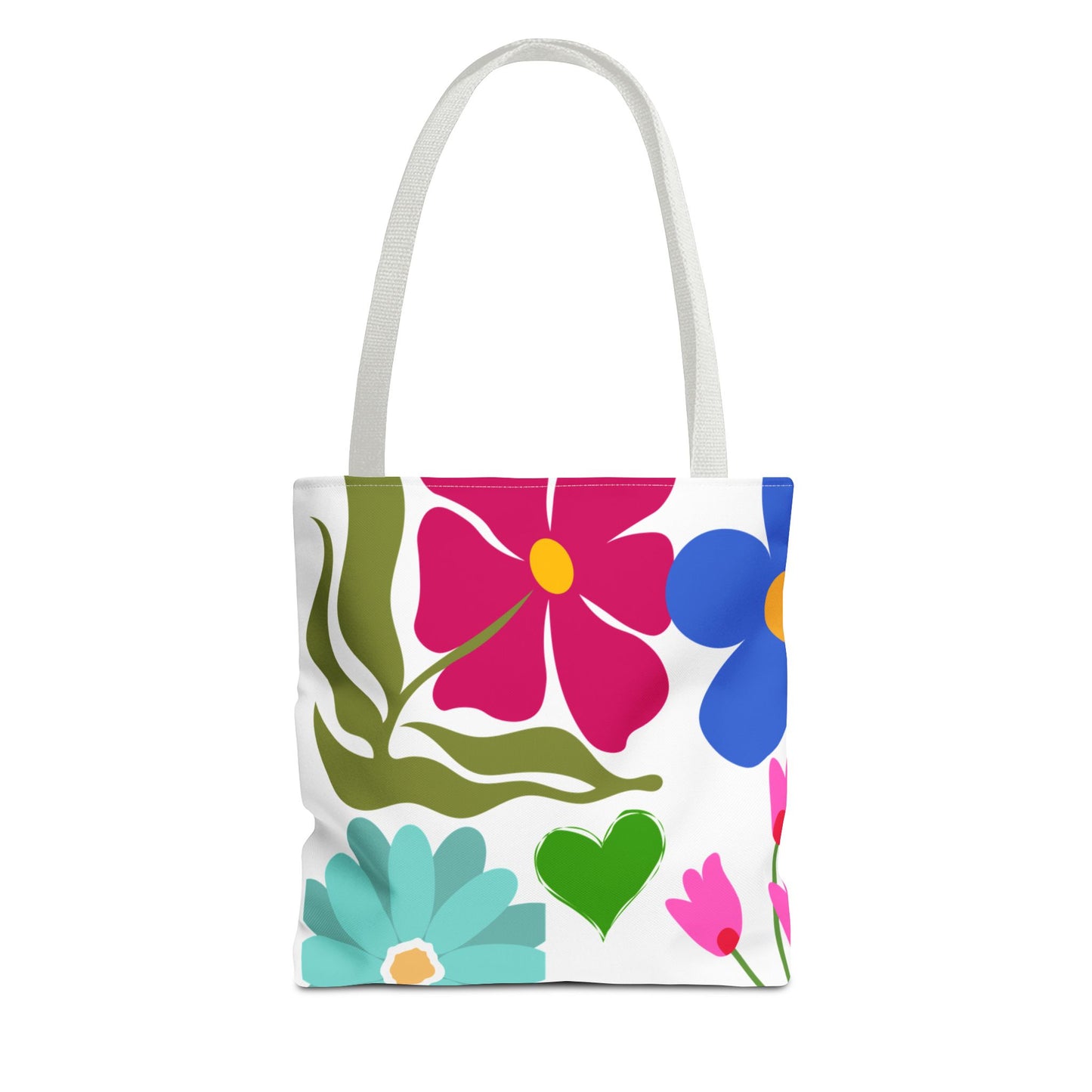 Floral Print Tote Bag, Colorful Shopping Bag, Everyday Carryall, Eco-Friendly Gift, Beach Tote, Spring Blooms