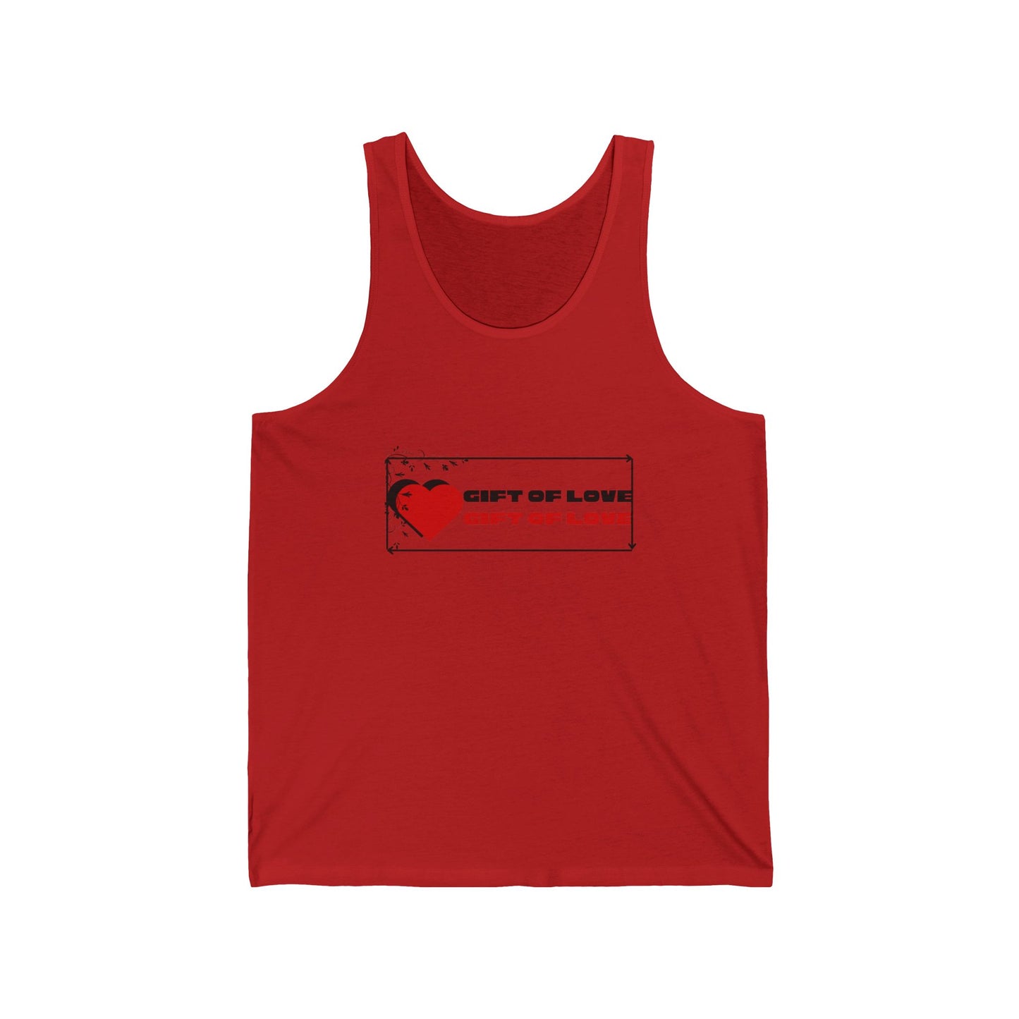 Heartfelt Gift of Love Unisex Jersey Tank - Perfect for Valentine's Day, Summer Vibes, Casual Wear, Gifts for Him/Her, Love Merchandise