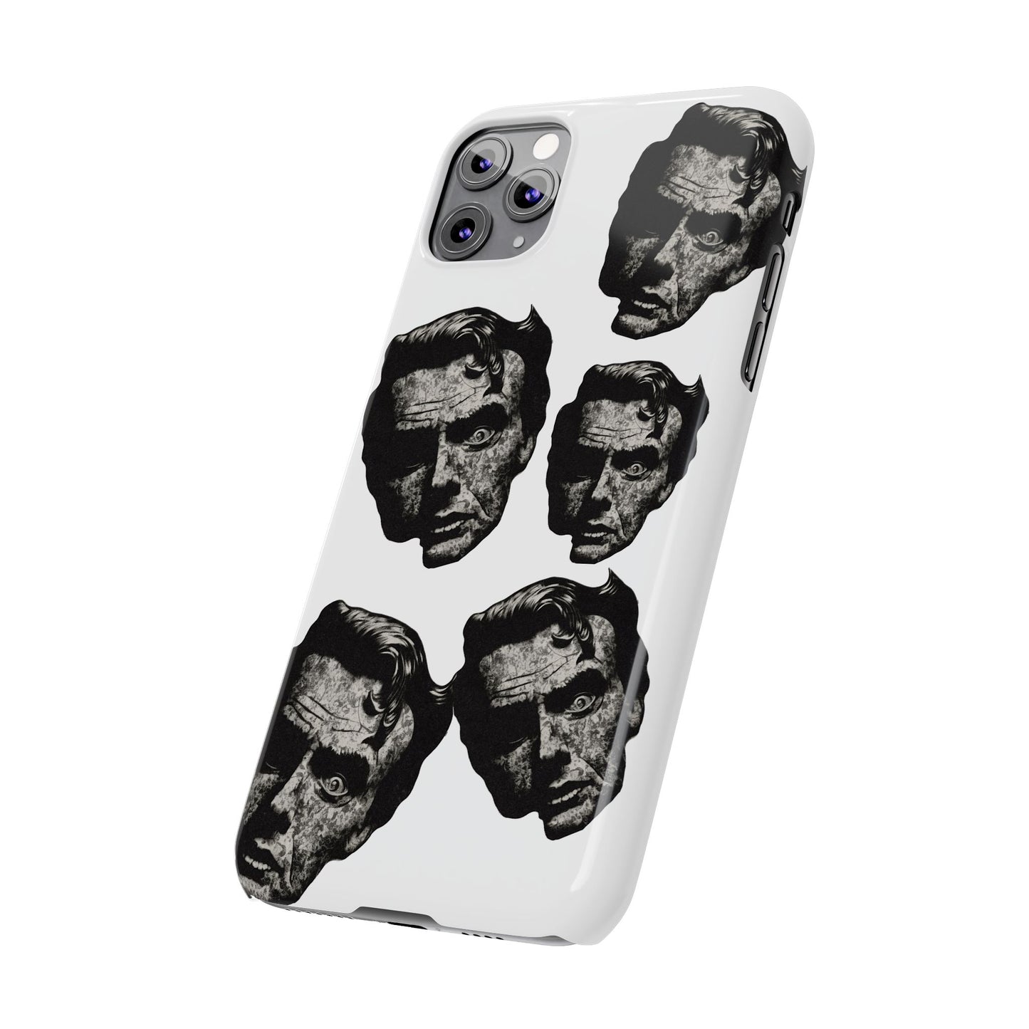 Artistic Slim Phone Cases with Unique Face Design, Trendy Accessories, Gift for Art Lovers, Stylish Phone Covers, Modern Tech [...]