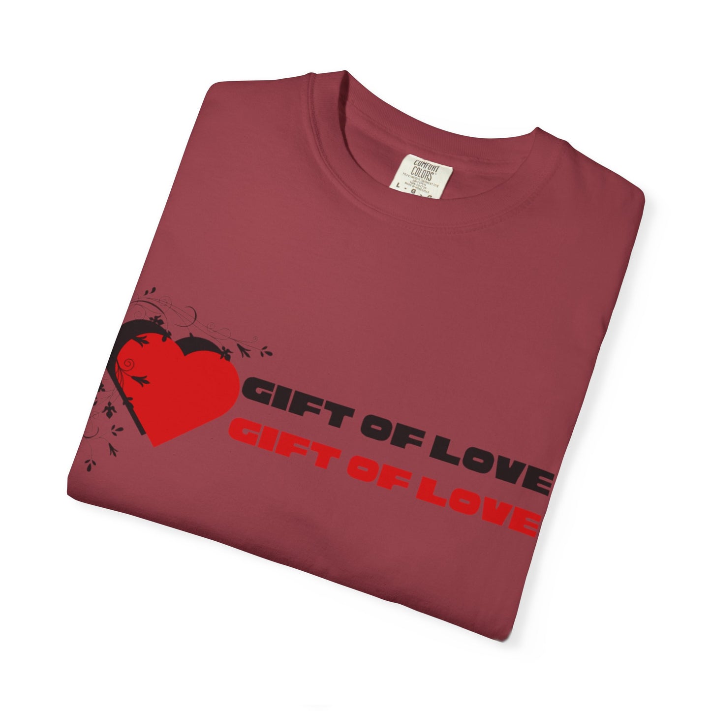 Unisex Gift of Love T-Shirt, Casual Love Tee, Heart Graphic Shirt, Valentine's Day Gift, Anniversary Apparel, Heart Print Top