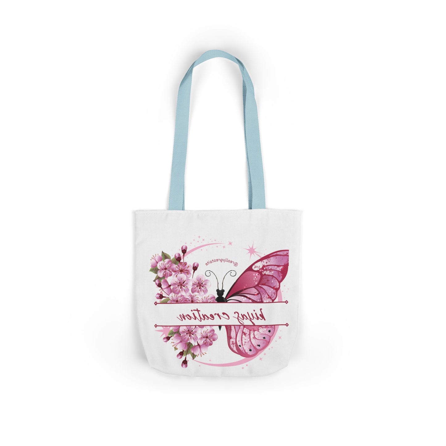 Butterfly Garden Canvas Tote Bag, Floral Tote, Eco-Friendly Shopping Bag, Spring Gift, Personalized Bag, Cute Carryall
