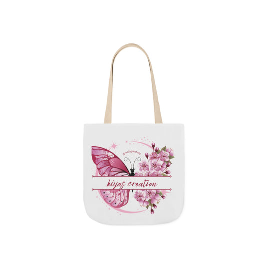Butterfly Garden Canvas Tote Bag, Floral Tote, Eco-Friendly Shopping Bag, Spring Gift, Personalized Bag, Cute Carryall