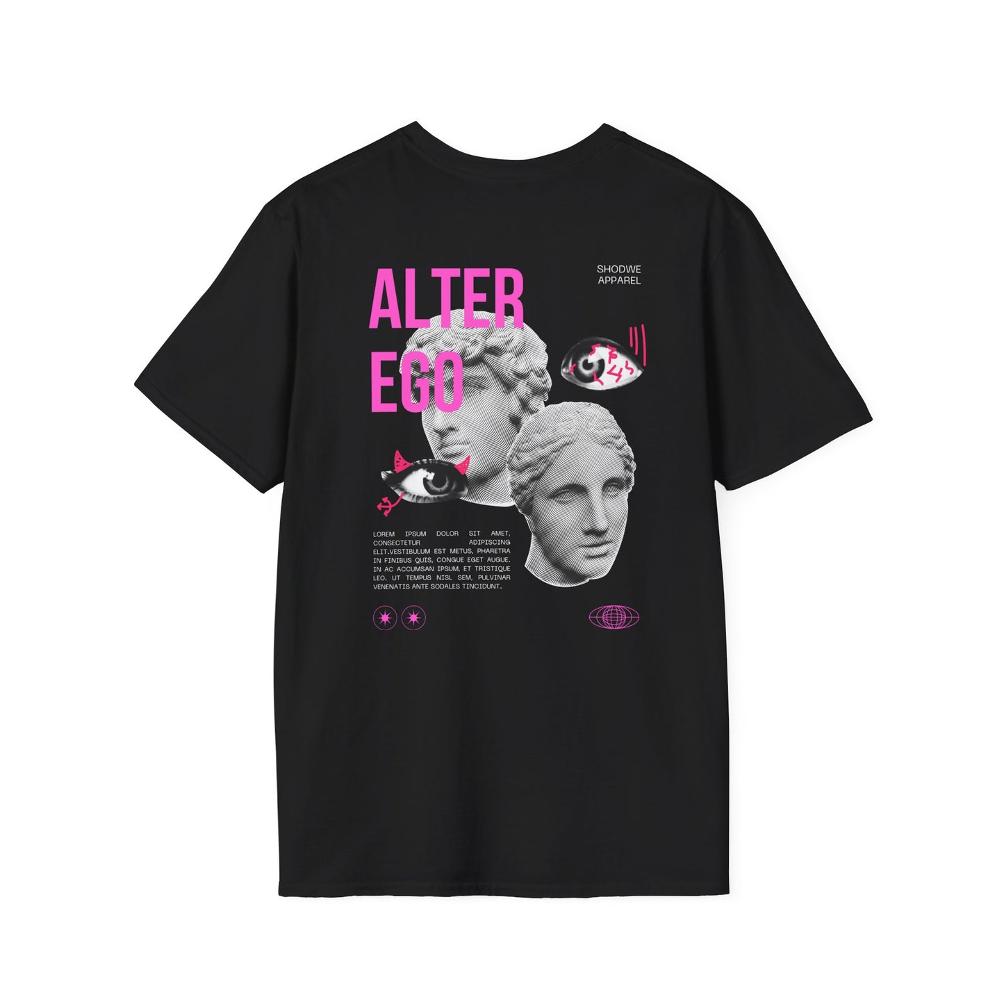 Alter Ego Unisex Softstyle T-Shirt, Trendy Graphic Tee, Unique Art Shirt, Casual Wear, Gifts for Artists, Summer Fashion