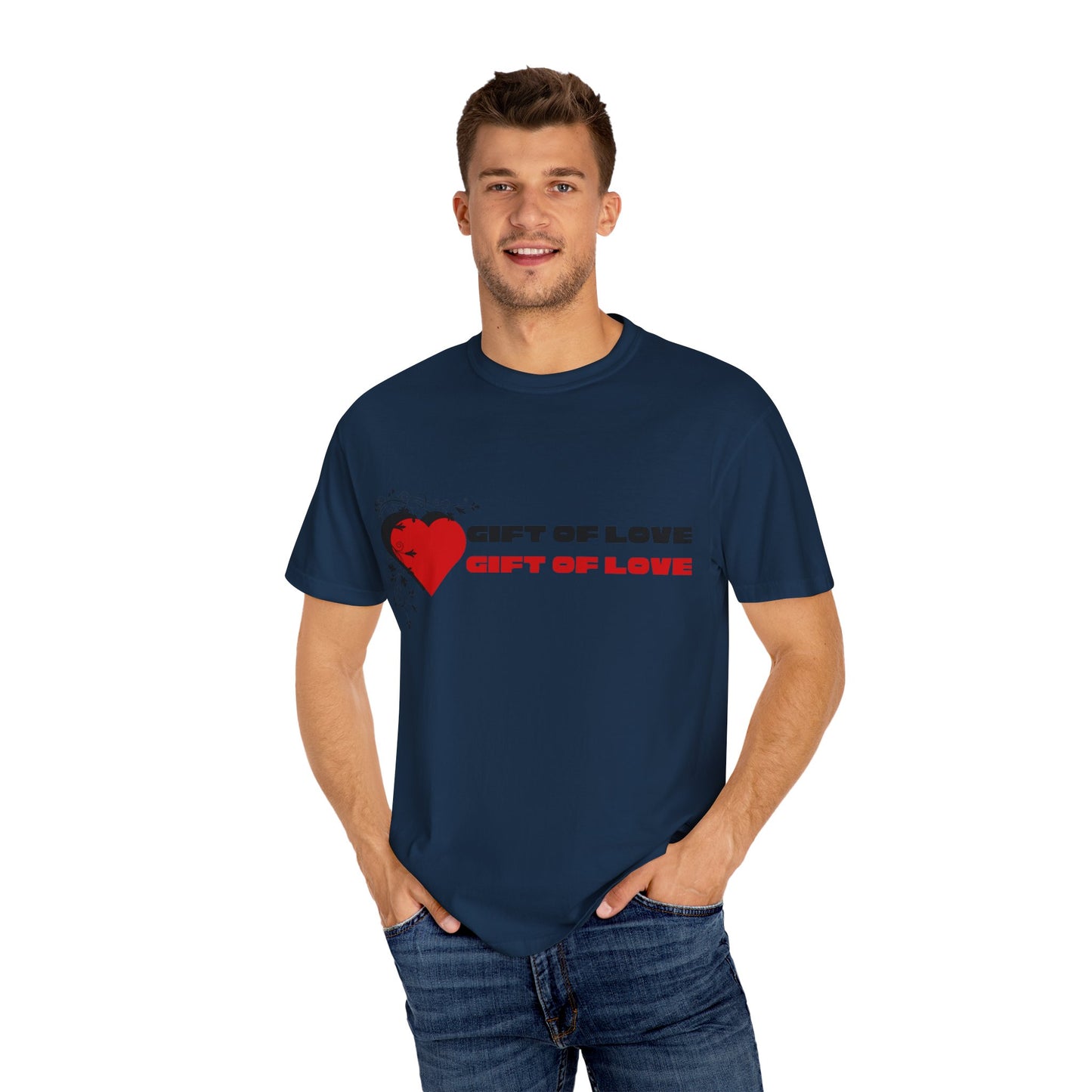 Unisex Gift of Love T-Shirt, Casual Love Tee, Heart Graphic Shirt, Valentine's Day Gift, Anniversary Apparel, Heart Print Top