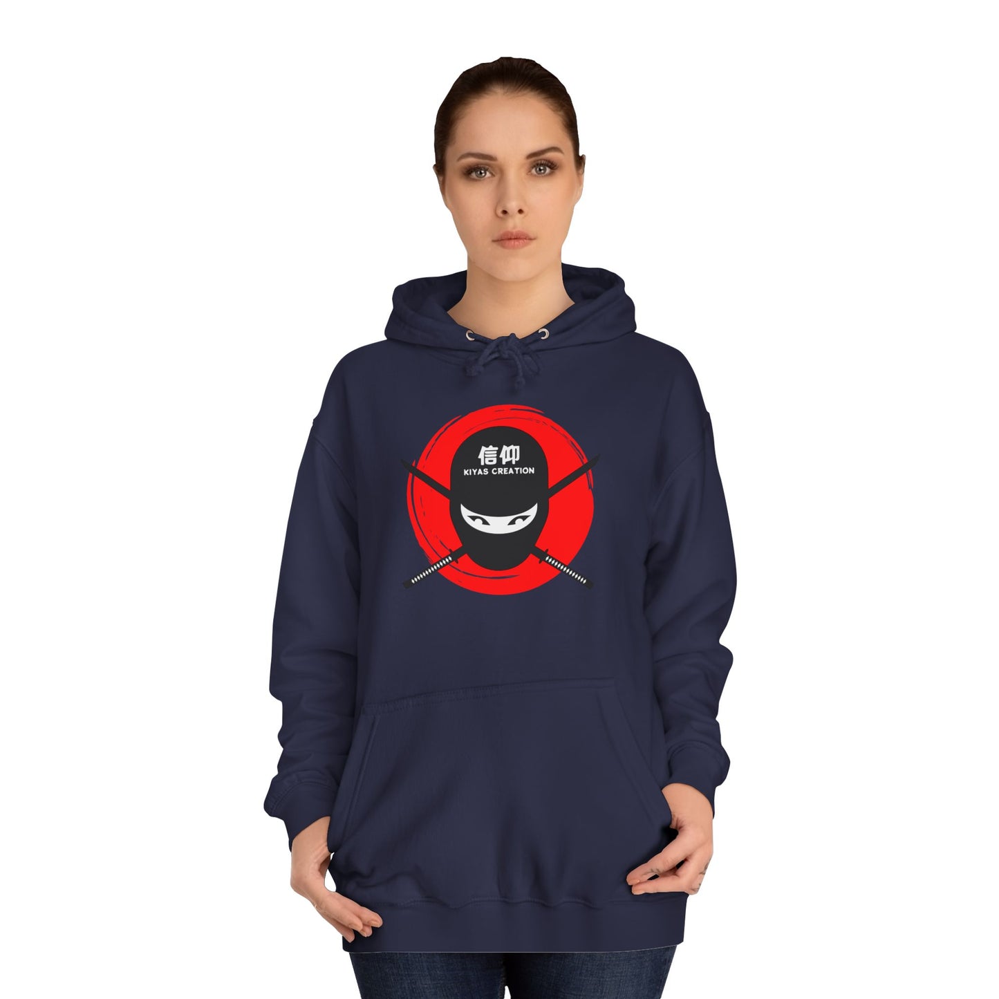 Ninja Spirit Unisex College Hoodie | Stylish Casual Wear, Gift for Students, Cozy Hoodie, College Fashion, Unique Graphic Sweatshirt