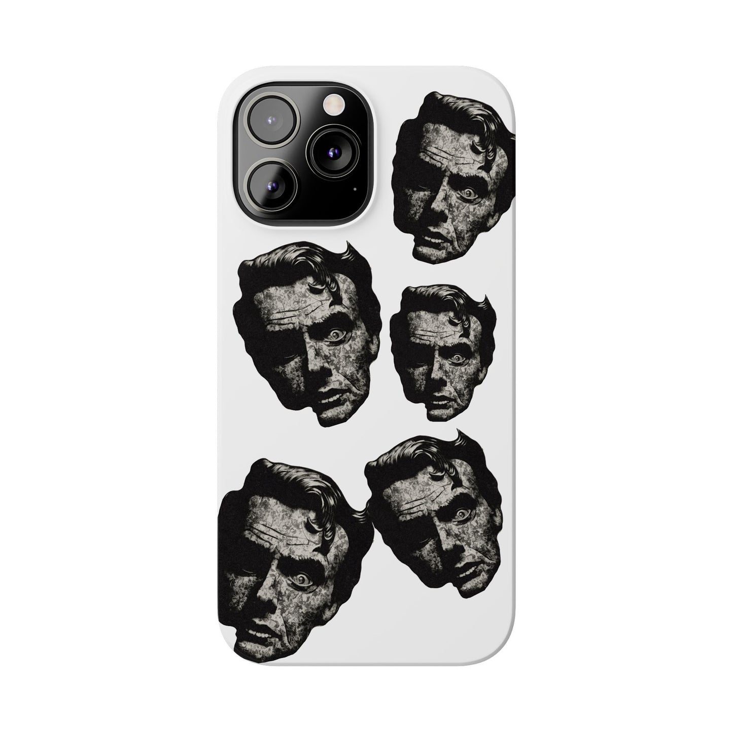 Artistic Slim Phone Cases with Unique Face Design, Trendy Accessories, Gift for Art Lovers, Stylish Phone Covers, Modern Tech [...]