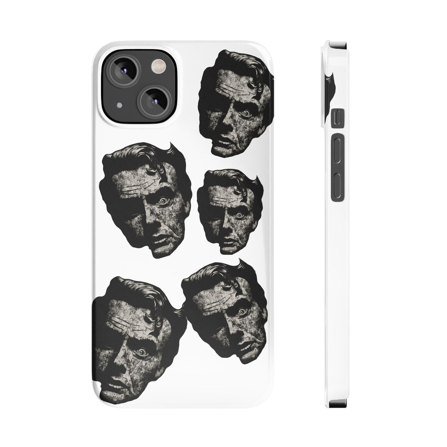 Artistic Slim Phone Cases with Unique Face Design, Trendy Accessories, Gift for Art Lovers, Stylish Phone Covers, Modern Tech [...]