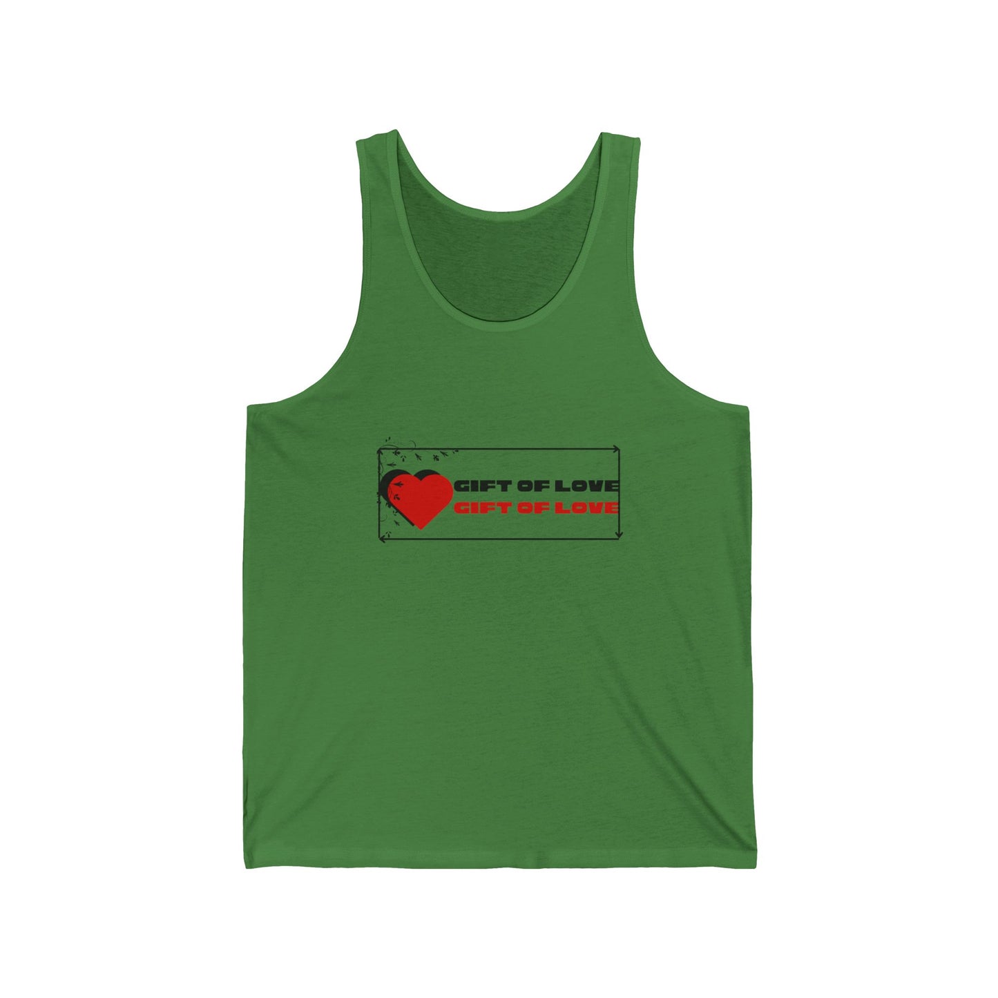 Heartfelt Gift of Love Unisex Jersey Tank - Perfect for Valentine's Day, Summer Vibes, Casual Wear, Gifts for Him/Her, Love Merchandise