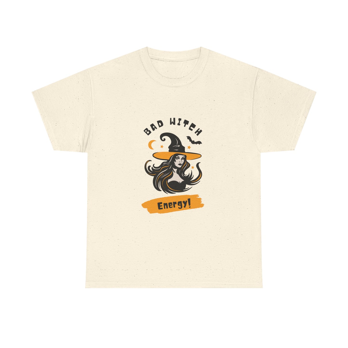 Bad Witch Energy Unisex Heavy Cotton Tee, Halloween T-Shirt, Witch Shirt, Gift for Her, Spooky Season Apparel